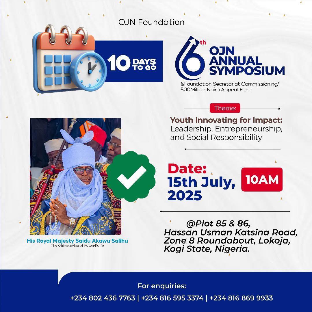 "10 Days to OJN Symposium 2025: Royal Majesty to Grace a Historic Gathering of Tradition and Transformation"') }}