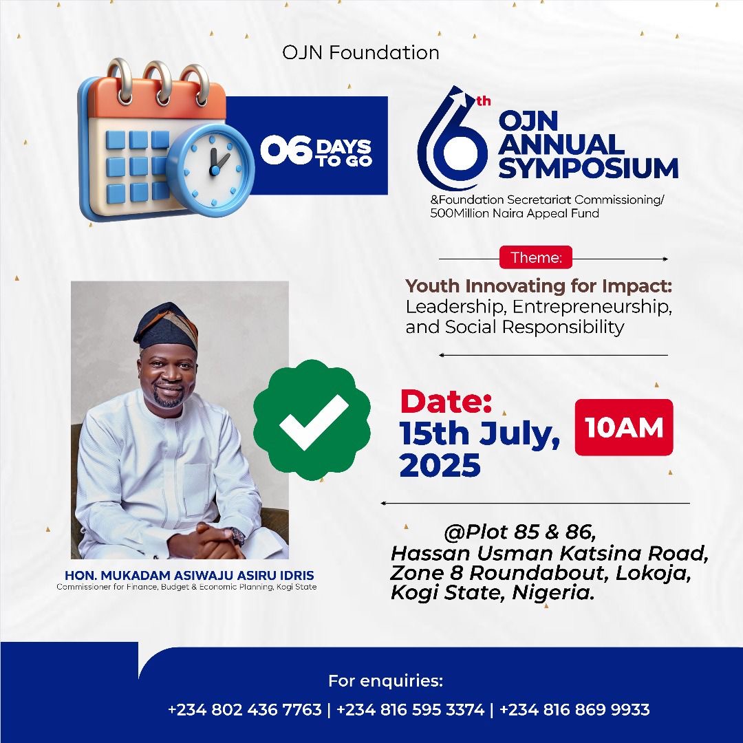 Mukadam Asiwaju Asiru Idris (MAAI), FCA*, has confirmed his participation in the 6th Edition of OJN Annual Symposium') }}